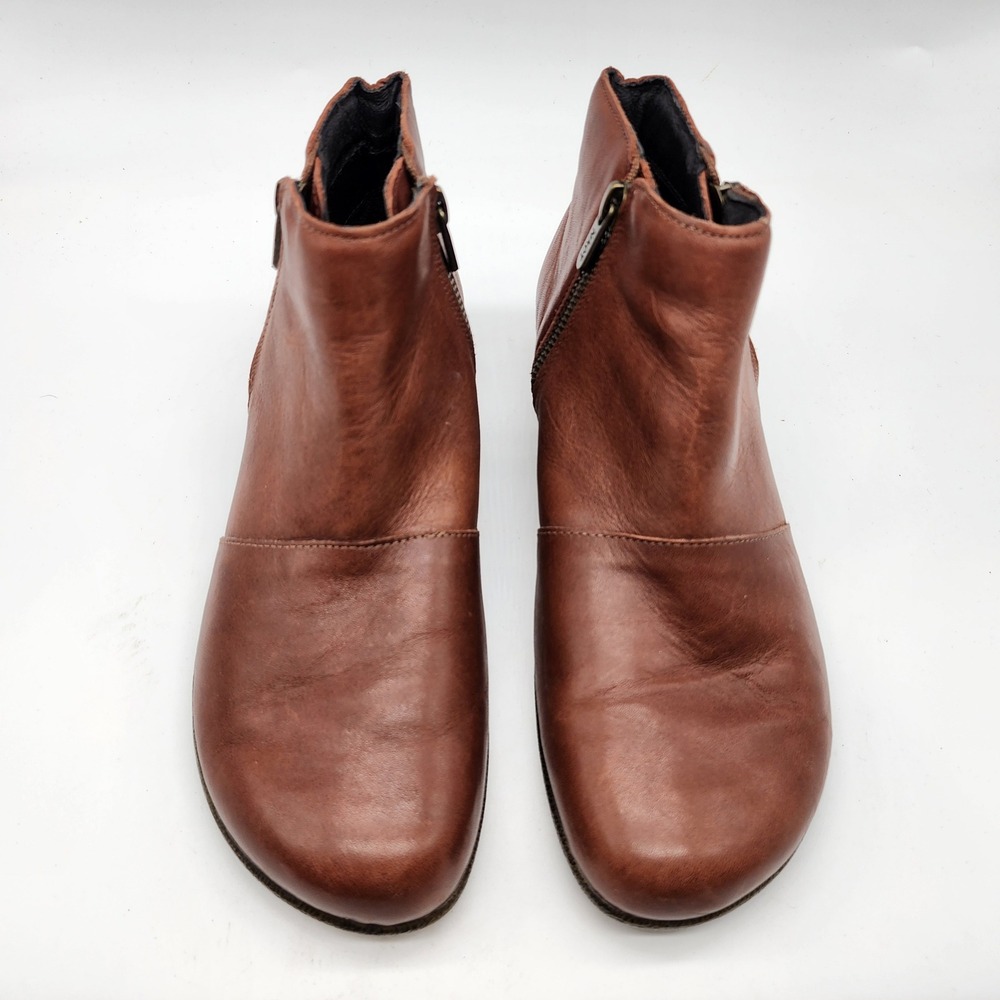 Naot Wanaka Ankle Boots Women's 38 US 7 Brown Leather Side Zip Comfort Booties - Picture 2 of 8
